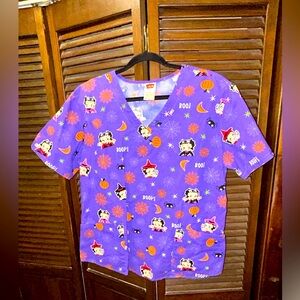 Betty boop Halloween fun scrub top
